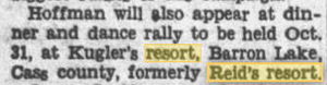 Reids Pavilion (Reids Casino) - 1952 Blurb Mentioning Name Change (newer photo)